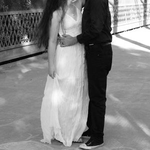 Marineblu White Flowy Sheer Lace Dress Small